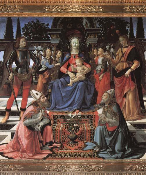  Thronende Madonna mit den Erzengeln Michael und Raffael sowie den Bischofen Zenobius and justus